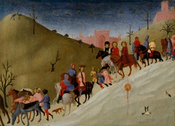 The Journey of the Magi, c.1433-5 (tempera och guld på trä)